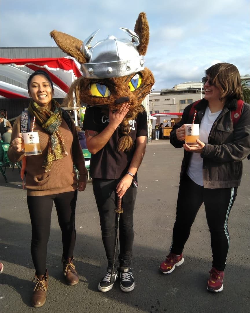 El gato vikingo con amigas en Valpobier